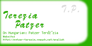 terezia patzer business card